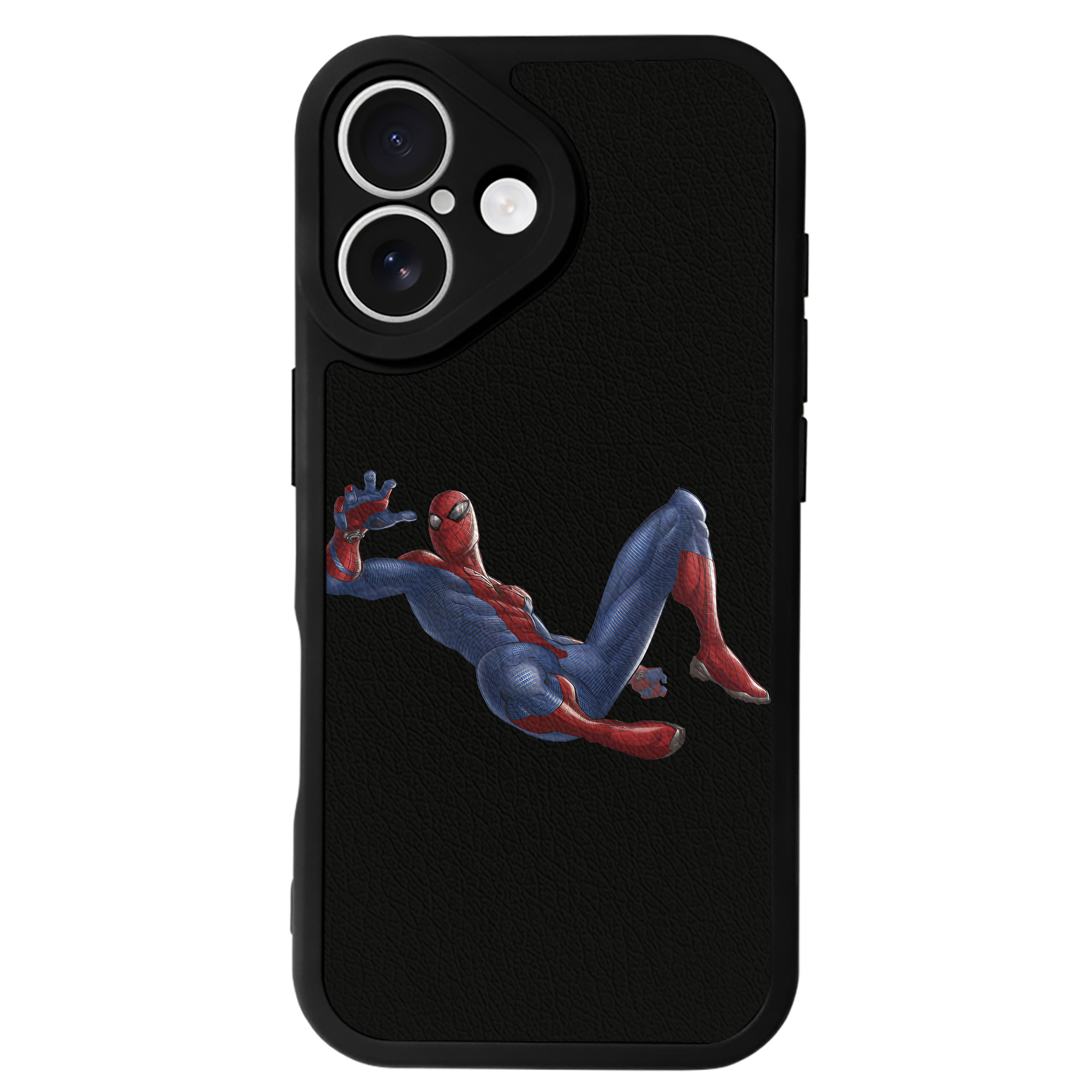 （画像用） Spider Man スパイダーマン 【iPhone 16シリーズ対応】シリコンスマホケース（レザー調） 材質：シリコン